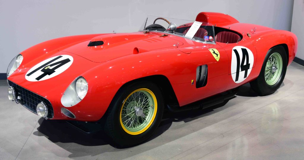 Showcase of a Ferrari 290 MM.